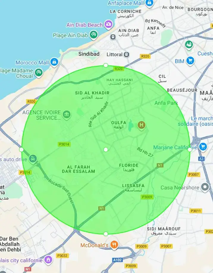 Localisation de Kot Kot Chicken à Casablanca - Rdc 169 lot, Bd zoubir